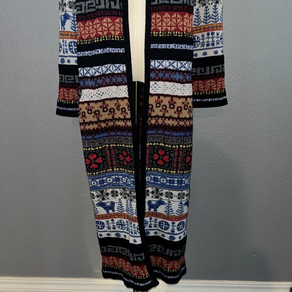 ANTHROPOLOGIE ALDOMARTINS ABRIGOS ALPINE HOODED CARDIGAN DUSTER SWEATER -NWT  L - Picture 5 of 16